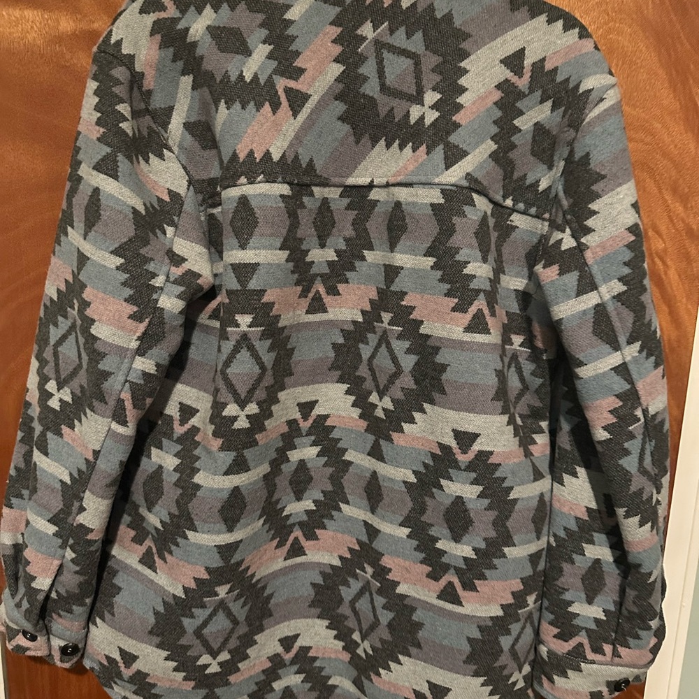 JODIFL Geometric Patterned Utility Jacket in Gray… - image 2